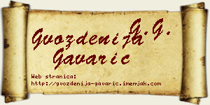 Gvozdenija Gavarić vizit kartica